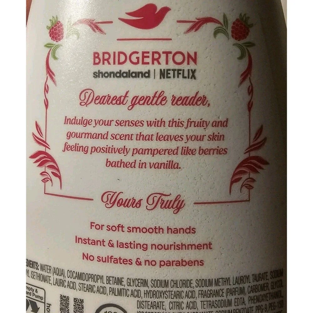 Dove x BRIDGERTON Raspberry Rendezvous HAND WASH 12 oz. NEW! LIMITED EDITION